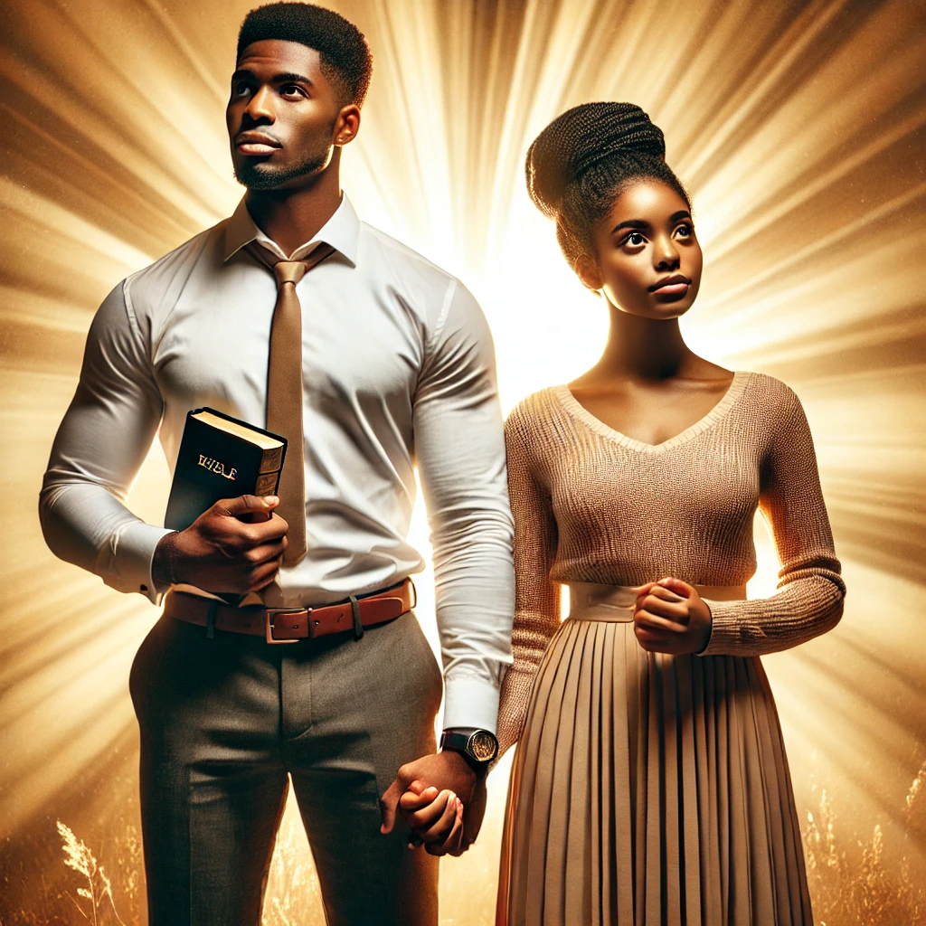 Husband and wife standing firm in the faith handed down to the saints.