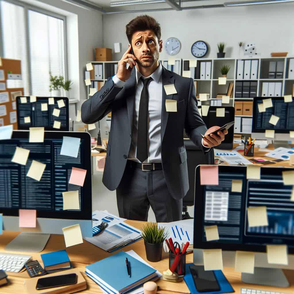 A Christian man thoroughly confused by business distractions.