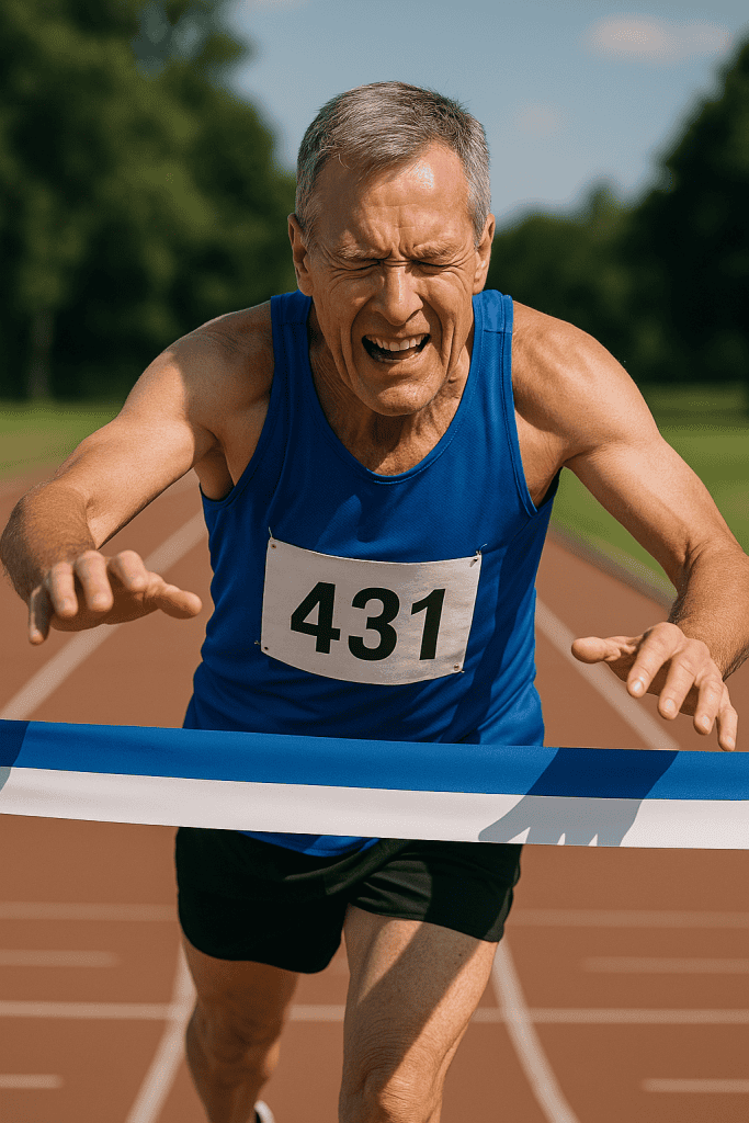 spiritual growth after 50 CHristian man finishing the race.