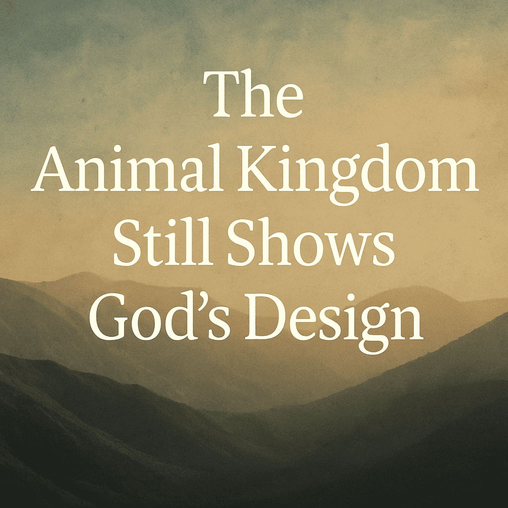 The animal kingdom still shows God’s design—textured image of forest animals under golden light reflecting divine creation.