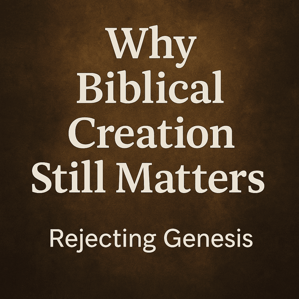 Bold title graphic asking why biblical creation still matters, highlighting the consequences of rejecting Genesis