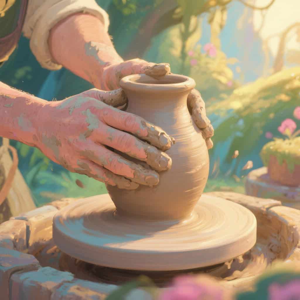 Potter shaping clay — visual answer to the question does God’s election cancel free will, showing God forming willing hearts by grace.