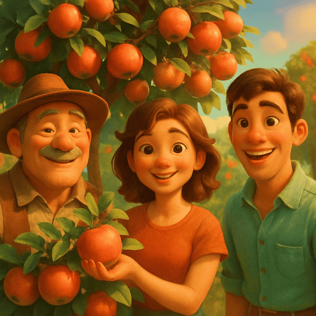 people holding apples representing the fruit of real faith