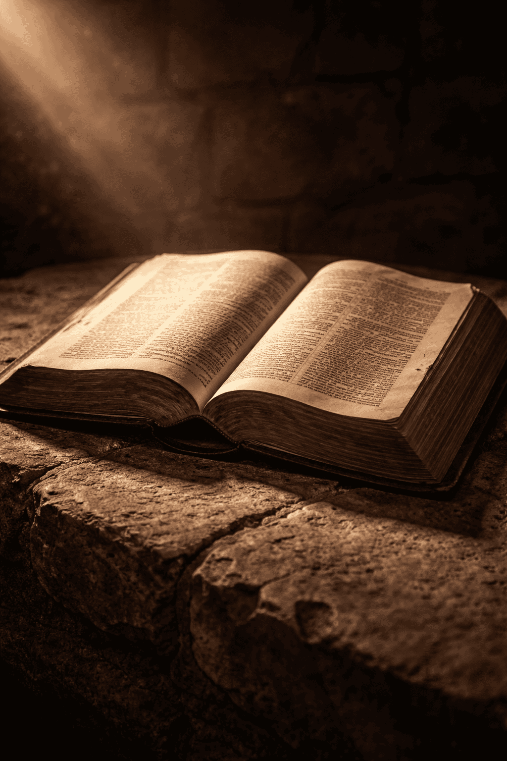 Ancient open Bible on stone surface representing what Scripture says about abortion in the Bible
