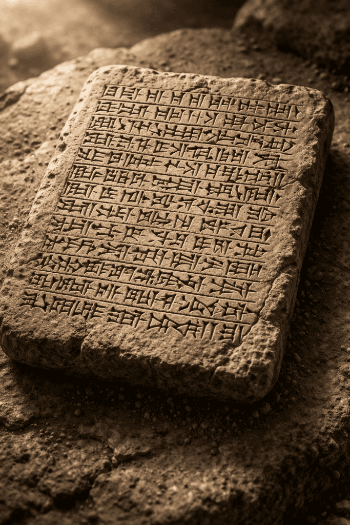 Alt text: Ancient stone law tablet representing Exodus 21 and what the Bible says about abortion in the Old Testament