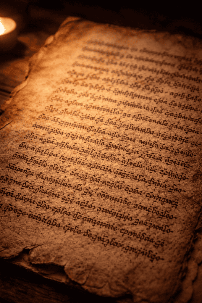 Ancient manuscript representing the early church fathers who addressed abortion in the Bible within a generation of the apostles